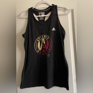 Atlanta United FC tank top size large Adidas Ultimate Racerback climalite Black